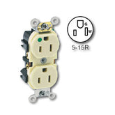 Leviton 8200-H Back and Side Wired Slim Design Receptacle